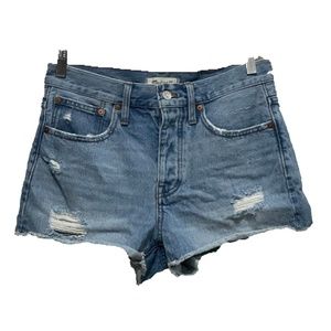 Madewell Relaxed Denim Shorts Ripped Edition Style MC641 - Size 25